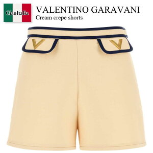yʌE݌ɌEҏIz o`m / Valentino Garavani Cream Crepe Shorts / 7B3RF3301CF / 7B3RF3301CF A3J / 7B3RF3301CFA3J / V[gpc