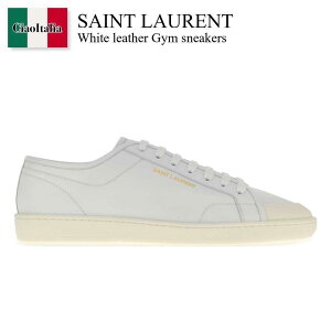 �y���ʌ���E�݌Ɍ���E�����ҏ����I�z �T�����[���� / Saint Laurent White Leather Gym Sneakers / 820087 00N00 / 820087 00N00 9030 / 82008700N00 / 82008700N00 9030 / 82008700N009030 / �X�j�[�J�[