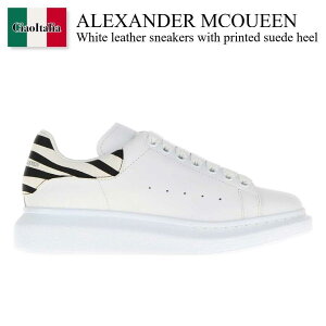 yʌE݌ɌEҏIz ALT_[E}bNC[ / Alexander Mcqueen White Leather Sneakers With Printed Suede / 553770 WIAIU / 553770 WIAIU 9332 / 553770WIAIU / 553770WIAIU 9332 / 553770WIAIU9332 / Xj