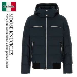 yʌE݌ɌEҏIz [XibN / Moose Knuckles Navy Blue Cotton Blend Cloud Padded Jacket / M35MB005N / M35MB005N 833 / M35MB005N833 / _EWPbg