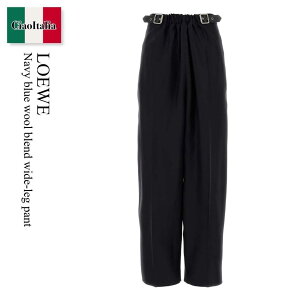 �y���ʌ���E�݌Ɍ���E�����ҏ����I�z ���G�x / Loewe Navy Blue Wool Blend Wide-Leg Pant / S540Y04XM7 / S540Y04XM7 NAVYBLUE / S540Y04XM7NAVYBLUE / �p���c