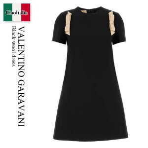 yʌE݌ɌEҏIz o`m / Valentino Garavani Black Wool Dress / 7B3VAFS21CF / 7B3VAFS21CF TB1 / 7B3VAFS21CFTB1 / s[X