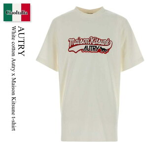 �y���ʌ���E�݌Ɍ���E�����ҏ����I�z �I�[�g���[ / Autry White Cotton Autry X Maison Kitsune T-Shirt / TSPXMK2W / TSPX / TSPX MK2W / T�V���c�E�J�b�g�\�[