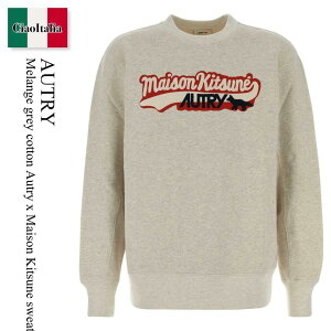 �y���ʌ���E�݌Ɍ���E�����ҏ����I�z �I�[�g���[ / Autry Melange Grey Cotton Autry X Maison Kitsune Sweatshirt / SWPXMK1M / SWPX / SWPX MK1M / �X�E�F�b�g�E�g���[�i�[