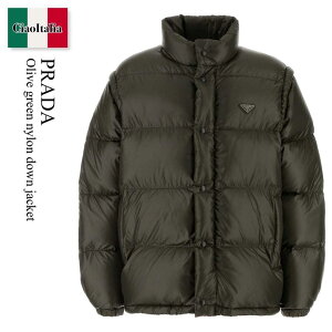 �y���ʌ���E�݌Ɍ���E�����ҏ����I�z �v���_ / Prada Olive Green Nylon Down Jacket / SGC863 F0334 / SGC863 SOOO17XS F0334 / SGC863SOOO17XS / SGC863SOOO17XS F0334 / SGC863SOOO17XSF0334 / �_�E���W���P�b�g