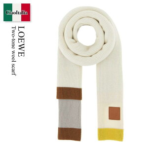 �y���ʌ���E�݌Ɍ���E�����ҏ����I�z ���G�x / Loewe Two-Tone Wool Scarf / FSA8S3SK01 / FSA8S3SK01 MUSTARDBRONZE / FSA8S3SK01MUSTARDBRONZE / �}�t���[�E�X�g�[��