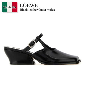 yʌE݌ɌEҏIz Gx / Loewe Black Leather Onda Mules / LOND379X05 / LOND379X05 BLACK / LOND379X05BLACK / T_E~[