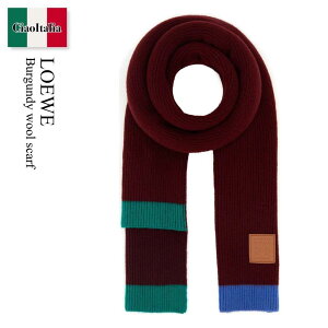 �y���ʌ���E�݌Ɍ���E�����ҏ����I�z ���G�x / Loewe Burgundy Wool Scarf / FSA8S3SK01 / FSA8S3SK01 GREREDMUL / FSA8S3SK01GREREDMUL / �}�t���[�E�X�g�[��