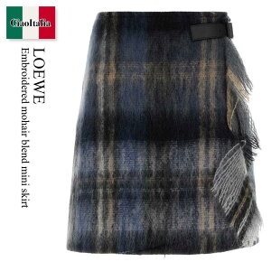 �y���ʌ���E�݌Ɍ���E�����ҏ����I�z ���G�x / Loewe Embroidered Mohair Blend Mini Skirt / S540Y08XC0 / S540Y08XC0 BLUEMULTICOLOR / S540Y08XC0BLUEMULTICOLOR / �~�j�X�J�[�g