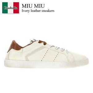 yʌE݌ɌEҏIz ~E~E / Miu Miu Ivory Leather Sneakers / 5E532E F0TPR / 5E532E F0052KJ F0TPR / 5E532EF0052KJ / 5E532EF0052KJ F0TPR / 5E532EF0052KJF0TPR / Xj[J[