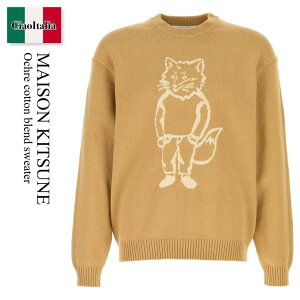yʌE݌ɌEҏIz ] Lcl / Maison Kitsune Ochre Cotton Blend Sweater / OM00802KT1030 / OM00802KT1030 0102 / OM00802KT10300102 / jbgEZ[^[