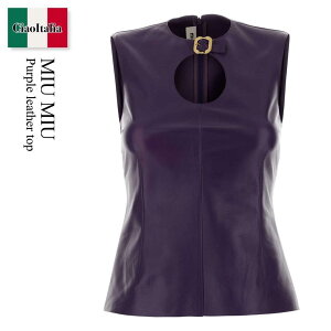 �y���ʌ���E�݌Ɍ���E�����ҏ����I�z �~���E�~���E / Miu Miu Purple Leather Top / MPT299 F0030 / MPT299 SOOO165Z F0030 / MPT299SOOO165Z / MPT299SOOO165Z F0030 / MPT299SOOO165ZF0030 / ���U�[�W���P�b�g�E�R�[�g