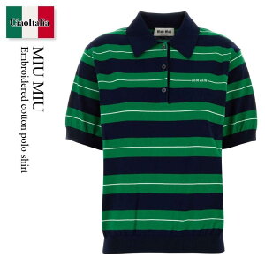 �y���ʌ���E�݌Ɍ���E�����ҏ����I�z �~���E�~���E / Miu Miu Embroidered Cotton Polo Shirt / MMLB33 F0D3Z / MMLB33 SOOO17NQ F0D3Z / MMLB33SOOO17NQ / MMLB33SOOO17NQ F0D3Z / MMLB33SOOO17NQF0D3Z / �|���V���c