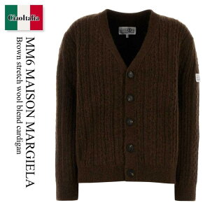 【数量限定・在庫限り・早い者勝ち!】 MM6 / Mm6 Maison Margiela Brown Stretch Wool Blend Cardigan / S62HP0039 M13195 / S62HP0039 M13195 143 / S62HP0039M13195 / S62HP0039M13195 143 / S62HP0039M13195143 / カーディガン