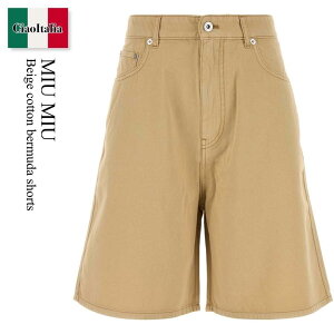 �y���ʌ���E�݌Ɍ���E�����ҏ����I�z �~���E�~���E / Miu Miu Beige Cotton Bermuda Shorts / GWP568 F0006 / GWP568 SOOO17N0 F0006 / GWP568SOOO17N0 / GWP568SOOO17N0 F0006 / GWP568SOOO17N0F0006 / �V���[�g�p���c
