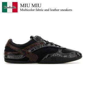 yʌE݌ɌEҏIz ~E~E / Miu Miu Multicolor Fabric And Leather Sneakers / 5E428E F0N11 / 5E428E FB0053ZL4 F0N11 / 5E428EFB0053ZL4 / 5E428EFB0053ZL4 F0N11 / 5E428EFB0053ZL4F0N11 / Xj[J[