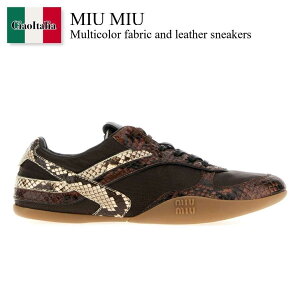 yʌE݌ɌEҏIz ~E~E / Miu Miu Multicolor Fabric And Leather Sneakers / 5E428E F0Q70 / 5E428E FB0053ZL4 F0Q70 / 5E428EFB0053ZL4 / 5E428EFB0053ZL4 F0Q70 / 5E428EFB0053ZL4F0Q70 / Xj[J[
