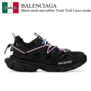 yʌE݌ɌEҏIz oVAK / Balenciaga Black Mesh And Rubber Track Trail Laces Sneakers / 800590 WTRHK / 800590 WTRHK 1594 / 800590WTRHK / 800590WTRHK 1594 / 800590WTRHK1594 / Xj[J[