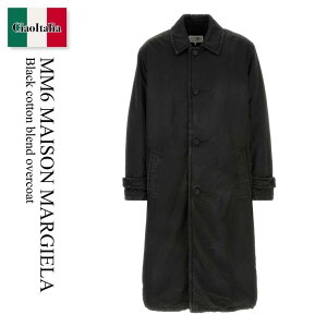 �y���ʌ���E�݌Ɍ���E�����ҏ����I�z MM6 / Mm6 Maison Margiela Black Cotton Blend Overcoat / SH0AA0015 M35452 / SH0AA0015 M35452 899 / SH0AA0015M35452 / SH0AA0015M35452 899 / SH0AA0015M35452899 / �R�[�g���̑�