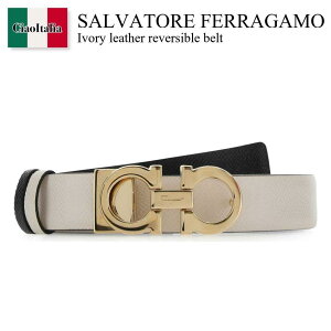 �y���ʌ���E�݌Ɍ���E�����ҏ����I�z �t�F���K�� / Salvatore Ferragamo Ivory Leather Reversible Belt / 23A565 741534 / 23A565 741534 BONENERO / 23A565741534 / 23A565741534 BONENERO / 23A565741534BONENERO / �x���g
