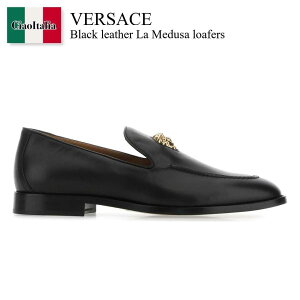 yʌE݌ɌEҏIz FT[`F / Versace Black Leather La Medusa Loafers / 10037 941A00693 / 10037 941A00693 1B00V / 10037941A00693 / 10037941A00693 1B00V / 10037941A006931B00V / hXV[YEvC