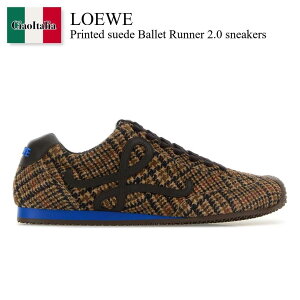 �y���ʌ���E�݌Ɍ���E�����ҏ����I�z ���G�x / Loewe Printed Suede Ballet Runner 2.0 Sneakers / M816282XC4 / M816282XC4 BROWNMULTICOLOR / M816282XC4BROWNMULTICOLOR / �X�j�[�J�[