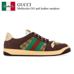 yʌE݌ɌEҏIz Ob` / Gucci Multicolor Gg And Leather Sneakers / 838984 HVKIO / 838984 HVKIO 9751 / 838984HVKIO / 838984HVKIO 9751 / 838984HVKIO9751 / Xj[J[