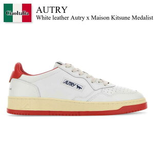 �y���ʌ���E�݌Ɍ���E�����ҏ����I�z �I�[�g���[ / Autry White Leather Autry X Maison Kitsune Medalist Sneakers / AULMMK02 / AULM / AULM MK02 / �X�j�[�J�[