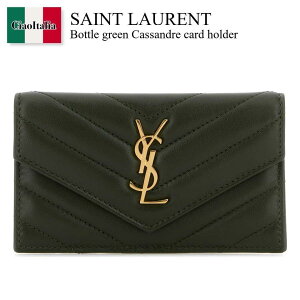 yʌE݌ɌEҏIz T[ / Saint Laurent Bottle Green Cassandre Card Holder / 612808 AAA44 / 612808 AAA44 3189 / 612808AAA44 / 612808AAA44 3189 / 612808AAA443189 / J[hP[XEh