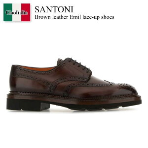 yʌE݌ɌEҏIz Tg[j / Santoni Brown Leather Emil Lace-Up Shoes / MCCO15761JL4GNTG / MCCO15761JL4GNTG M48 / MCCO15761JL4GNTGM48 / hXV[YEvCErWlXV[Y