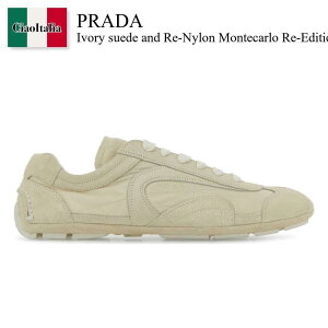 �y���ʌ���E�݌Ɍ���E�����ҏ����I�z �v���_ / Prada Ivory Suede And Re-Nylon Montecarlo Sneakers / 4E1165 F0304 / 4E1165 FG001D7R F0304 / 4E1165FG001D7R / 4E1165FG001D7R F0304 / 4E1165FG001D7RF0304 / �X�j�[�J�[