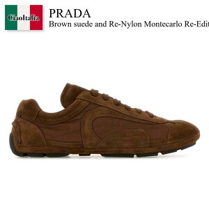 �y���ʌ���E�݌Ɍ���E�����ҏ����I�z �v���_ / Prada Brown Suede And Re-Nylon Montecarlo Sneakers / 4E1165 F0BW5 / 4E1165 FG001D7R F0BW5 / 4E1165FG001D7R / 4E1165FG001D7R F0BW5 / 4E1165FG001D7RF0BW5 / �X�j�[�J�[