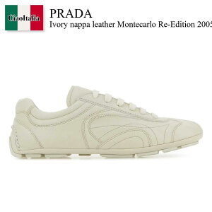 yʌE݌ɌEҏIz v_ / Prada Ivory Nappa Leather Montecarlo Re-Edition 2005 Sneaker / 1E247O F0K74 / 1E247O FDD10EFX F0K74 / 1E247OFDD10EFX / 1E247OFDD10EFX F0K74 / 1E247OFDD10EFXF0K74 / Xj[J[