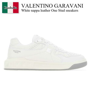 �y���ʌ���E�݌Ɍ���E�����ҏ����I�z �o�����`�m / Valentino Garavani White Nappa Leather One Stud Sneakers / 8Y2S0E71NWN / 8Y2S0E71NWN 0BO / 8Y2S0E71NWN0BO / �X�j�[�J�[