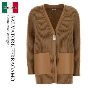 �y���ʌ���E�݌Ɍ���E�����ҏ����I�z �t�F���K�� / Salvatore Ferragamo Camel Wool Cardigan / 13H299 790974 / 13H299 790974 CAMEL / 13H299790974 / 13H299790974 CAMEL / 13H299790974CAMEL / �J�[�f�B�K��