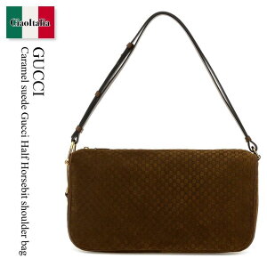 �y���ʌ���E�݌Ɍ���E�����ҏ����I�z �O�b�` / ���΂� / �J�o�� / Gucci Caramel Suede Gucci Half Horsebit Shoulder Bag / 862530 AAEE7 / 862530 AAEE7 2118 / 862530AAEE7 / 862530AAEE7 2118 / 862530AAEE72118 / �V�����_�[�o�b�O