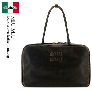 �y���ʌ���E�݌Ɍ���E�����ҏ����I�z �~���E�~���E / ���΂� / �J�o�� / Miu Miu Dark Brown Leather Handbag / 5BB117 F0201 / 5BB117 VMONAF6P F0201 / 5BB117VMONAF6P / 5BB117VMONAF6P F0201 / 5BB117VMONAF6PF0201 / �n���h�o�b�O