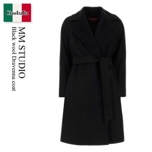 �y���ʌ���E�݌Ɍ���E�����ҏ����I�z �}�b�N�X�}�[�� / Mm Studio Black Wool Dravenna Coat / 252601 013 / 252601 6152600 013 / 2526016152600 / 2526016152600 013 / 2526016152600013 / �R�[�g