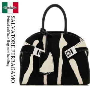 �y���ʌ���E�݌Ɍ���E�����ҏ����I�z �t�F���K�� / ���΂� / �J�o�� / Salvatore Ferragamo Printed Calf Hair Hug Mini Handbag / 215975 789606 / 215975 789606 BIANCONERO / 215975789606 / 215975789606 BIANCONERO / 215975789606BIANCO
