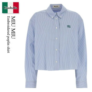 �y���ʌ���E�݌Ɍ���E�����ҏ����I�z �~���E�~���E / Miu Miu Embroidered Poplin Shirt / MK1659 F0UB3 / MK1659 SOOO19EA F0UB3 / MK1659SOOO19EA / MK1659SOOO19EA F0UB3 / MK1659SOOO19EAF0UB3 / �u���E�X�E�V���c
