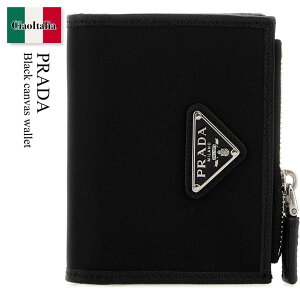 �y���ʌ���E�݌Ɍ���E�����ҏ����I�z �v���_ / Prada Black Canvas Wallet / 2MC128 F0002 / 2MC128 2DMH F0002 / 2MC1282DMH / 2MC1282DMH F0002 / 2MC1282DMHF0002 / �܂肽���ݍ��z