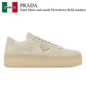 �y���ʌ���E�݌Ɍ���E�����ҏ����I�z �v���_ / Prada Sand Fabric And Suede Downtown Bold Sneakers / 1E792M F0304 / 1E792M FBC50ZJM F0304 / 1E792MFBC50ZJM / 1E792MFBC50ZJM F0304 / 1E792MFBC50ZJMF0304 / �X�j�[�J�[