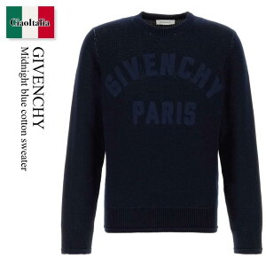 �y���ʌ���E�݌Ɍ���E�����ҏ����I�z �W�o���V�B / Givenchy Midnight Blue Cotton Sweater / BM90W44YNX / BM90W44YNX 499 / BM90W44YNX499 / �j�b�g�E�Z�[�^�[