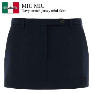 �y���ʌ���E�݌Ɍ���E�����ҏ����I�z �~���E�~���E / Miu Miu Navy Stretch Jersey Mini Skirt / MG2573 F0008 / MG2573 SOOO18FQ F0008 / MG2573SOOO18FQ / MG2573SOOO18FQ F0008 / MG2573SOOO18FQF0008 / �~�j�X�J�[�g