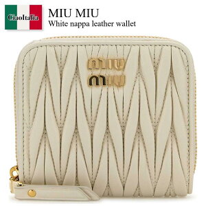 �y���ʌ���E�݌Ɍ���E�����ҏ����I�z �~���E�~���E / Miu Miu White Nappa Leather Wallet / 5ML522 F0009 / 5ML522 2FPP F0009 / 5ML5222FPP / 5ML5222FPP F0009 / 5ML5222FPPF0009 / �܂肽���ݍ��z