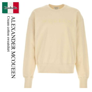 �y���ʌ���E�݌Ɍ���E�����ҏ����I�z �A���L�T���_�[�E�}�b�N�C�[�� / Alexander Mcqueen Cream Cotton Sweatshirt / 839216 QTADU / 839216 QTADU 0996 / 839216QTADU / 839216QTADU 0996 / 839216QTADU0996 / �X�E�F�b�g�E�g��