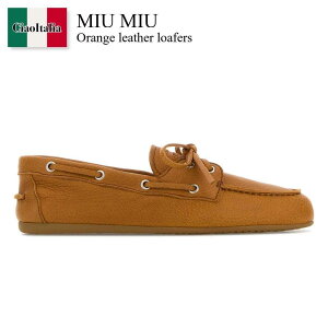 �y���ʌ���E�݌Ɍ���E�����ҏ����I�z �~���E�~���E / Miu Miu Orange Leather Loafers / 5D123E F0287 / 5D123E F0058DI F0287 / 5D123EF0058DI / 5D123EF0058DI F0287 / 5D123EF0058DIF0287 / ���[�t�@�[�E�I�b�N�X�t�H�[�h