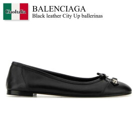 【数量限定・在庫限り・早い者勝ち！】 バレンシアガ / Balenciaga Black Leather City Up Ballerinas / 854369 WBDH5 / 854369 WBDH5 1081 / 854369WBDH5 / 854369WBDH5 1081 / 854369WBDH51081 / バレエシューズ
