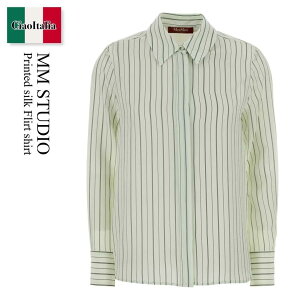�y���ʌ���E�݌Ɍ���E�����ҏ����I�z �}�b�N�X�}�[�� / Mm Studio Printed Silk Flirt Shirt / 261611 002 / 261611 1011600 002 / 2616111011600 / 2616111011600 002 / 2616111011600002 / �u���E�X�E�V���c