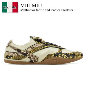 �y���ʌ���E�݌Ɍ���E�����ҏ����I�z �~���E�~���E / Miu Miu Multicolor Fabric And Leather Sneakers / 5E428E F0LYP / 5E428E FB0053ZL4 F0LYP / 5E428EFB0053ZL4 / 5E428EFB0053ZL4 F0LYP / 5E428EFB0053ZL4F0LYP / �X�j�[�J�[